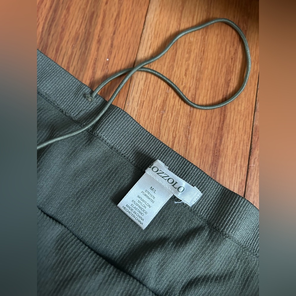 Green Ribbed Body Suit - Picture 3 of 3